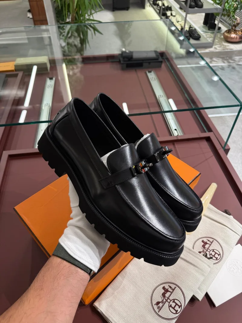 Hermes deri loafer