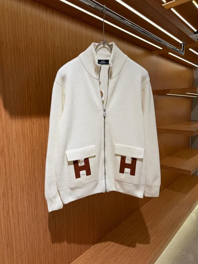 Hermes Fermuarlı Triko Ceket