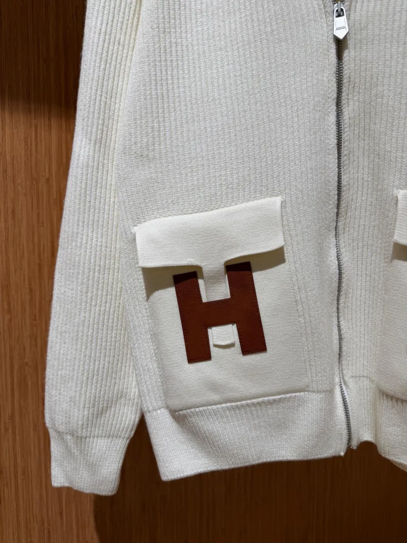 Hermes Fermuarlı Triko Ceket