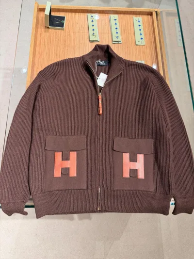 Hermes Fermuarlı Triko Ceket K