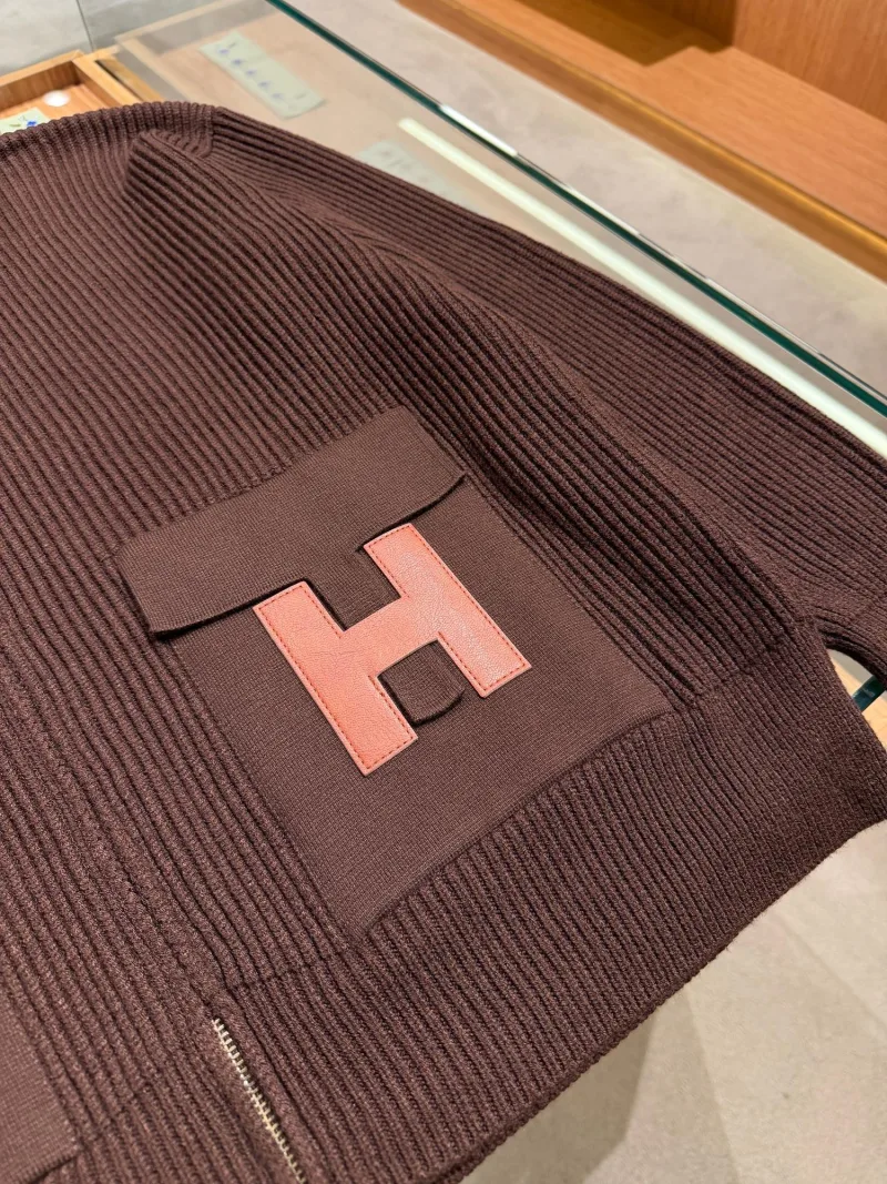 Hermes Fermuarlı Triko Ceket K