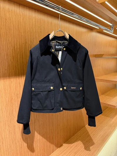 Barbour Siyah Gold Detaylı Ceket