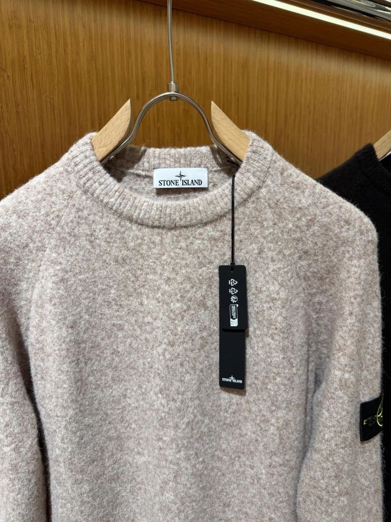 Stone Island Beige Knit Sweater