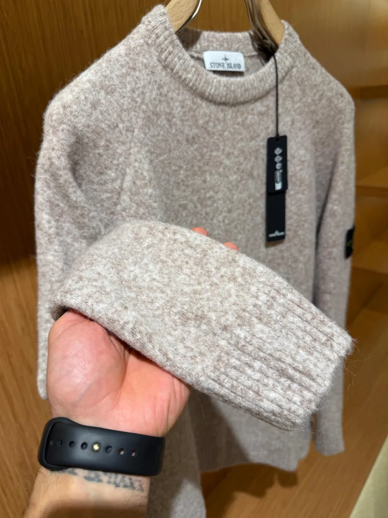 Stone Island Beige Knit Sweater