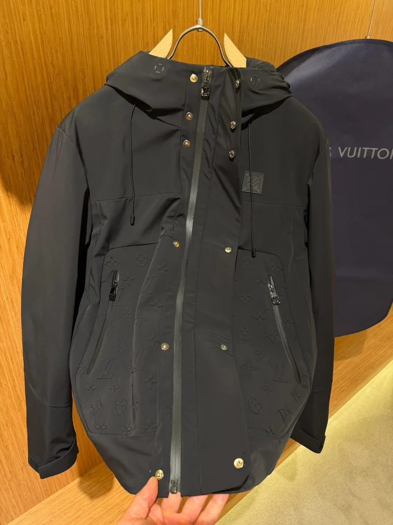 Louis Vuitton Black Hooded Puffer Jacket