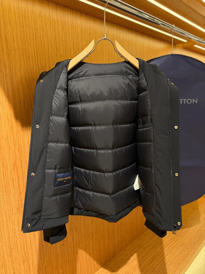 Louis Vuitton Black Hooded Puffer Jacket