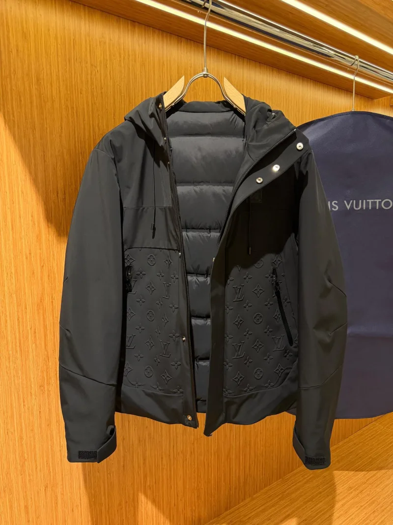 Louis Vuitton Black Hooded Puffer Jacket