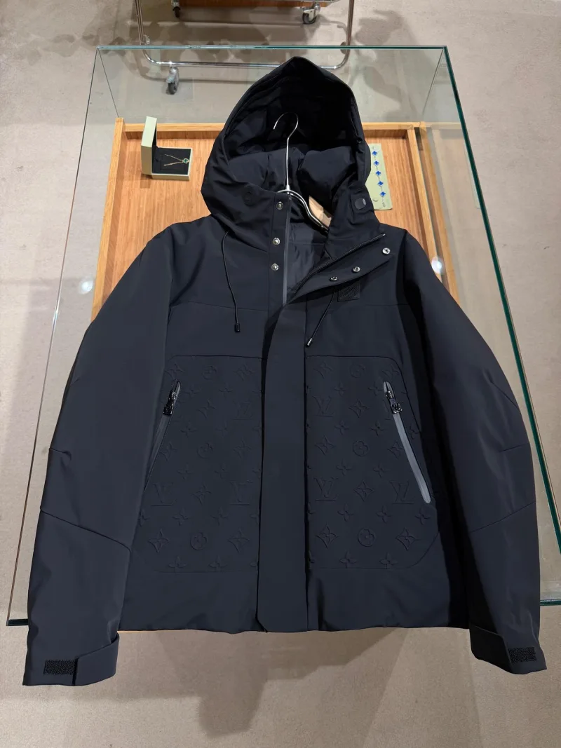 Louis Vuitton Black Hooded Puffer Jacket