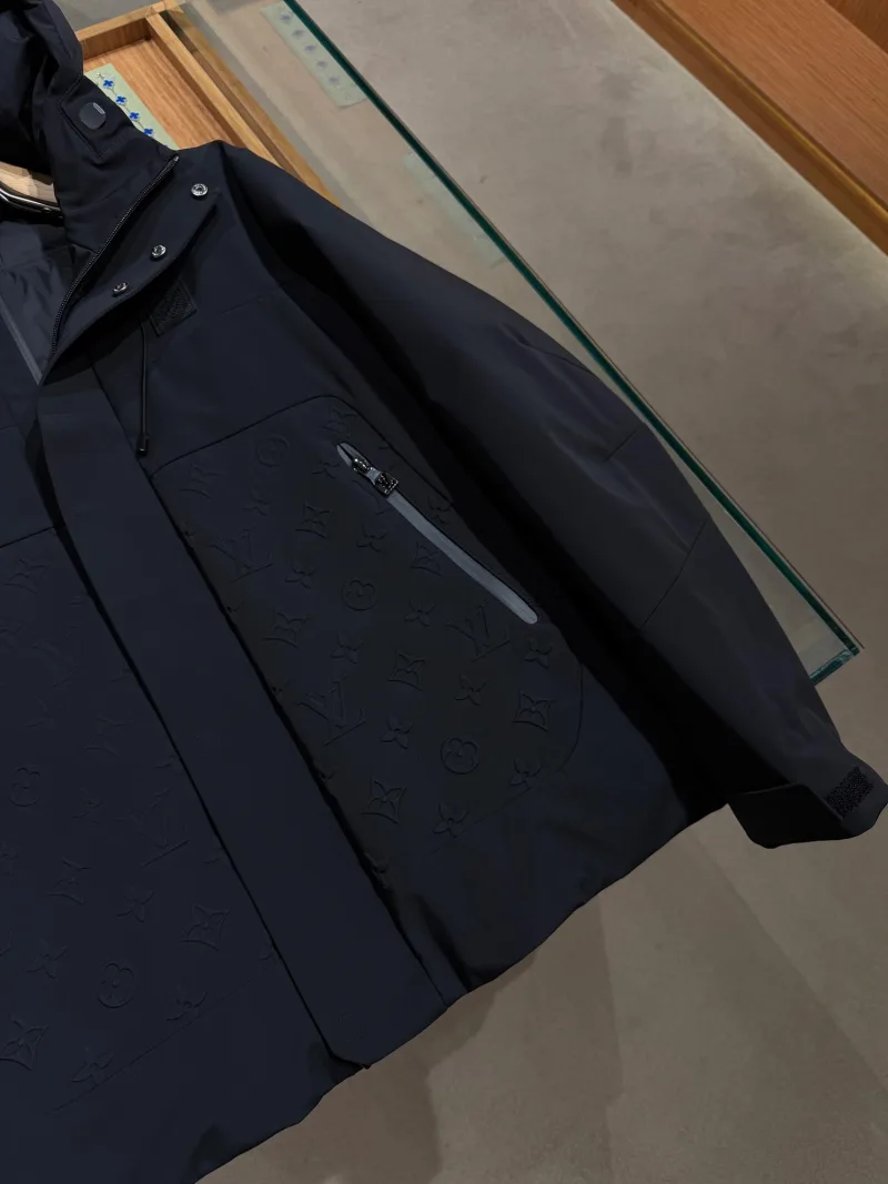 Louis Vuitton Black Hooded Puffer Jacket