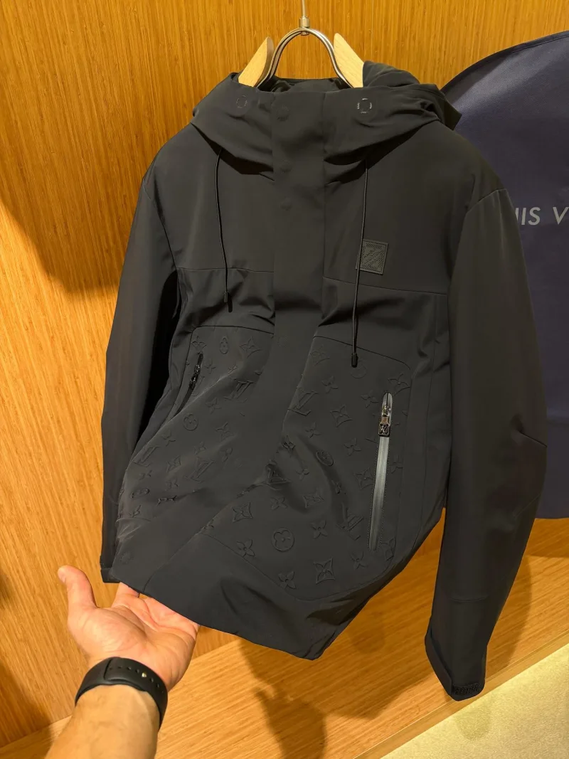 Louis Vuitton Black Hooded Puffer Jacket