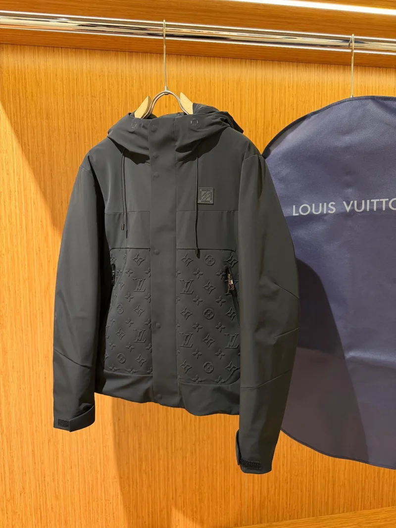 Louis Vuitton Black Hooded Puffer Jacket