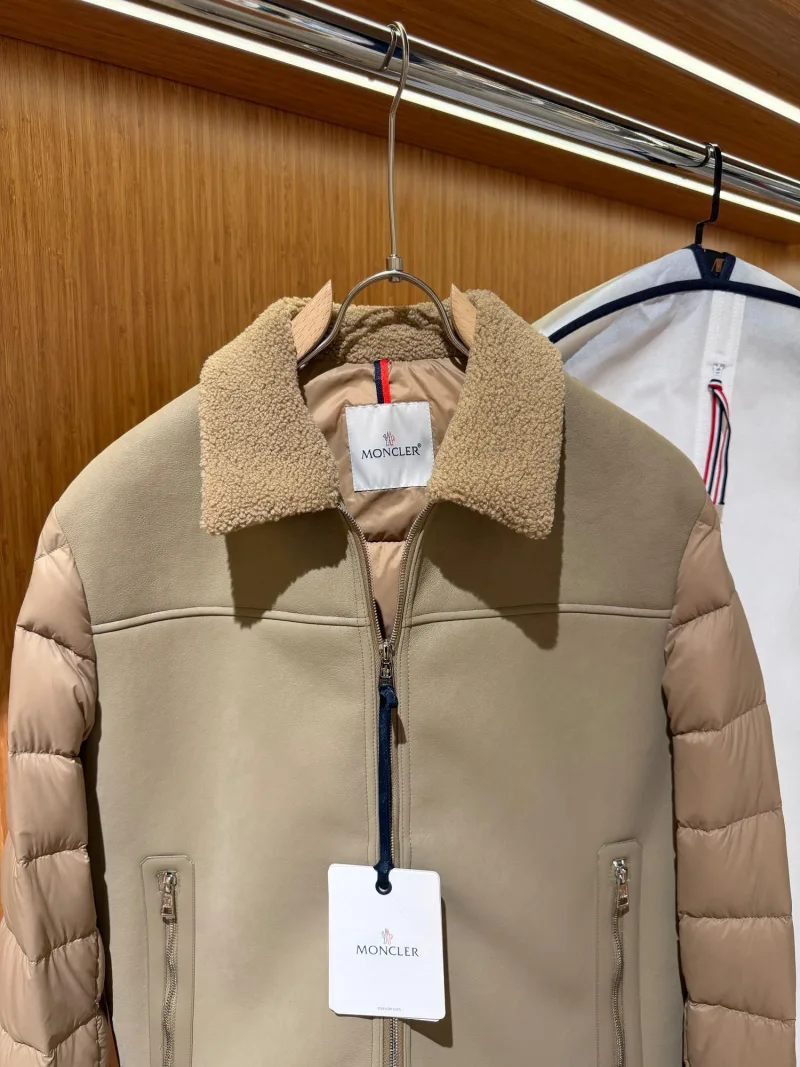 Moncler Beige Puffer Sleeve Jacket
