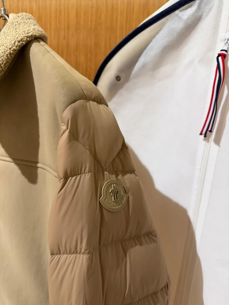 Moncler Beige Puffer Sleeve Jacket