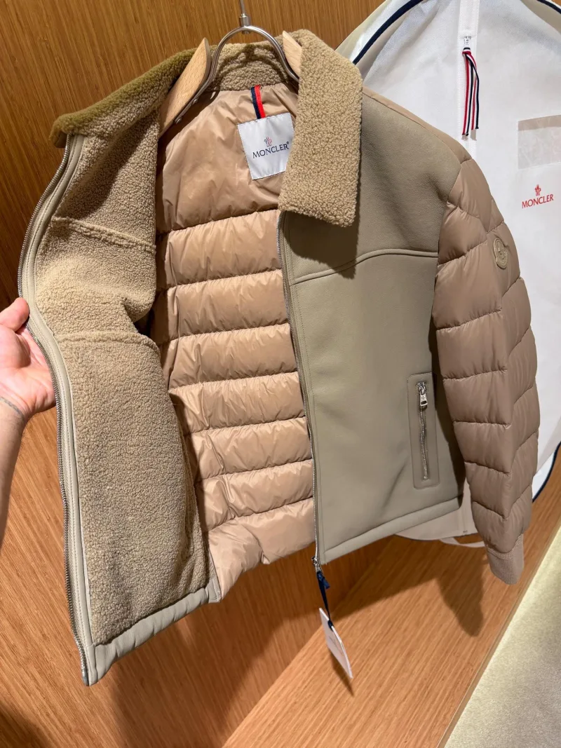 Moncler Beige Puffer Sleeve Jacket
