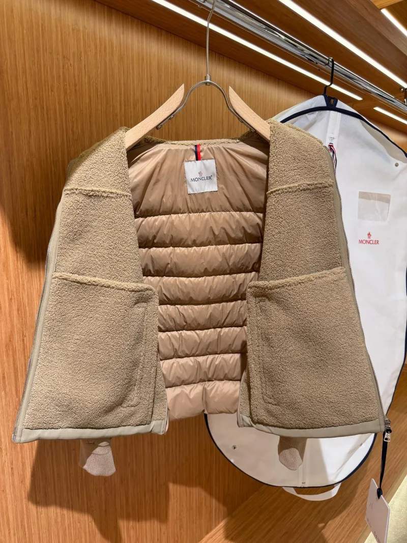 Moncler Beige Puffer Sleeve Jacket