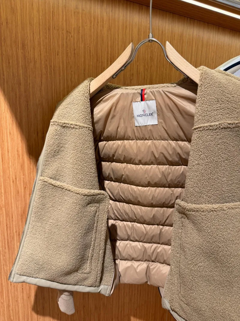 Moncler Beige Puffer Sleeve Jacket