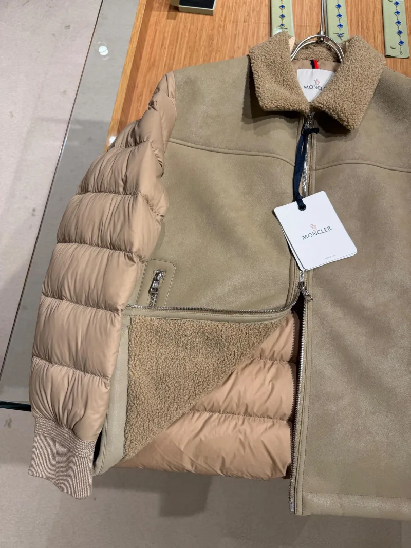 Moncler Beige Puffer Sleeve Jacket