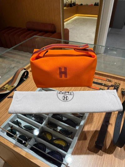 Hermes Orange Pouch