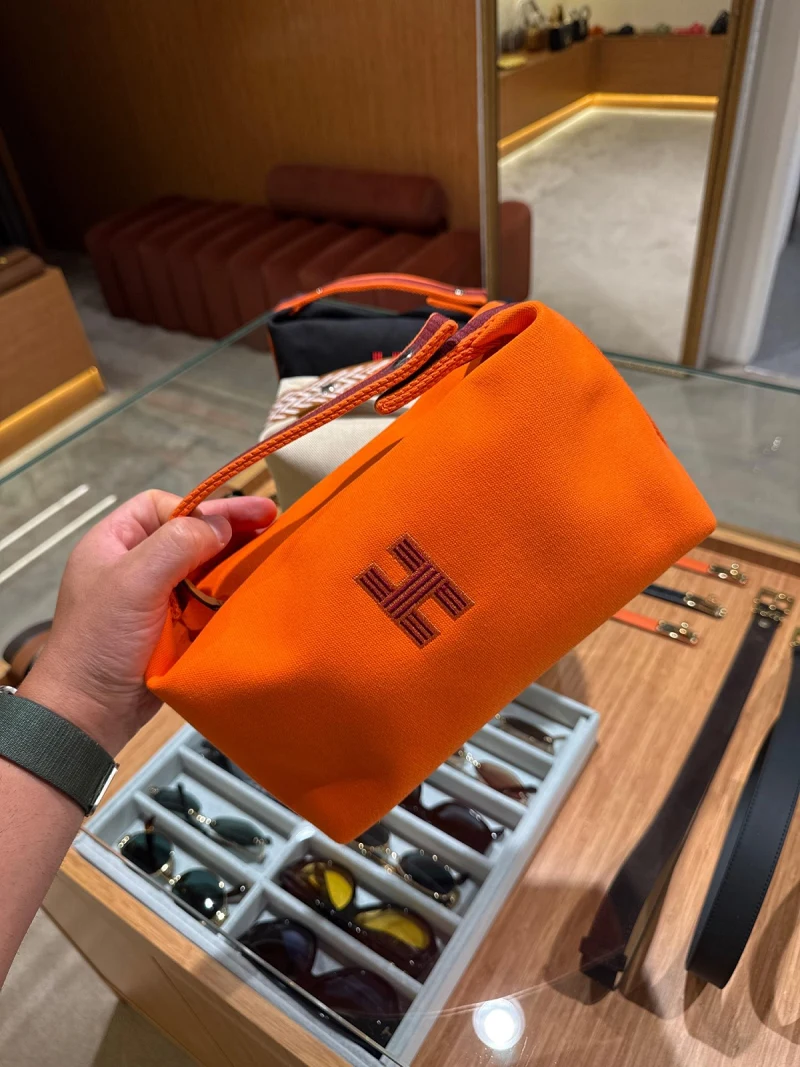Hermes Orange Pouch