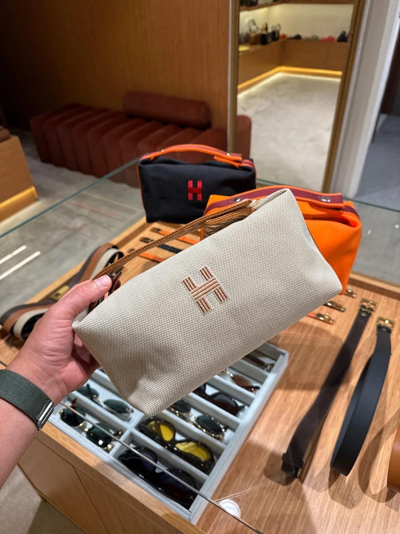 Hermes Beige Pouch