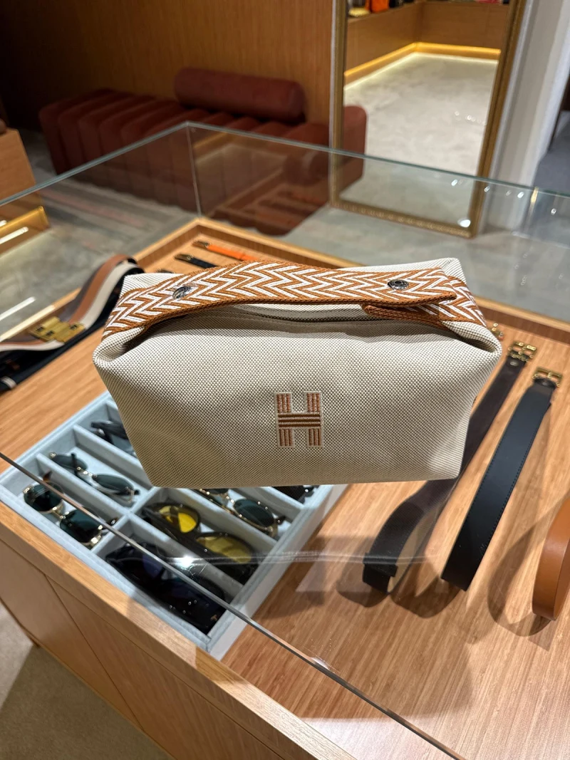 Hermes Beige Pouch
