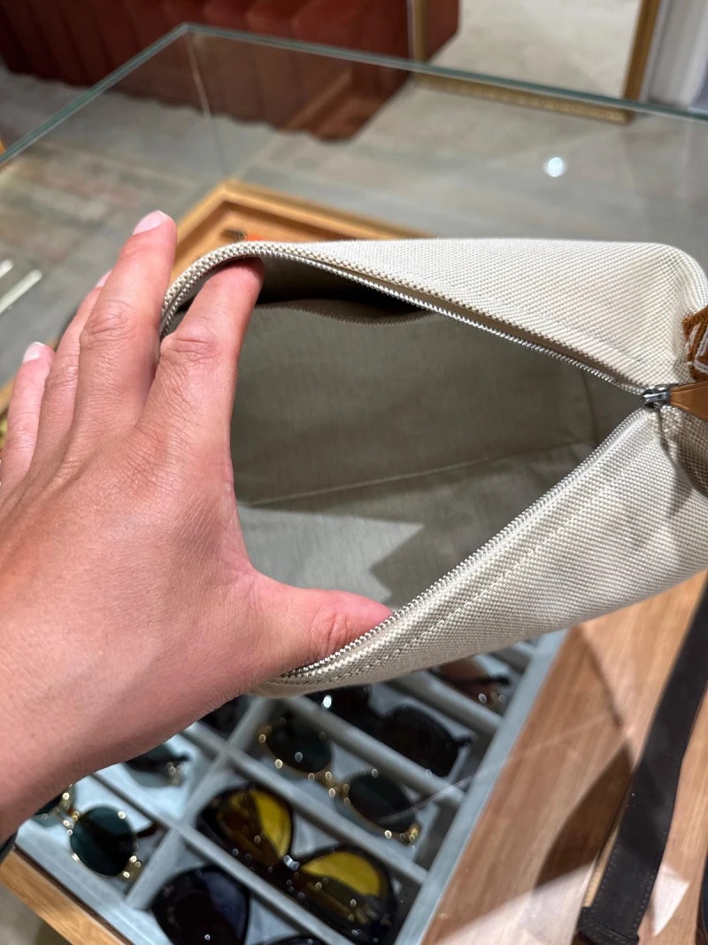 Hermes Beige Pouch