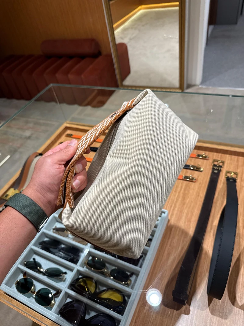 Hermes Beige Pouch