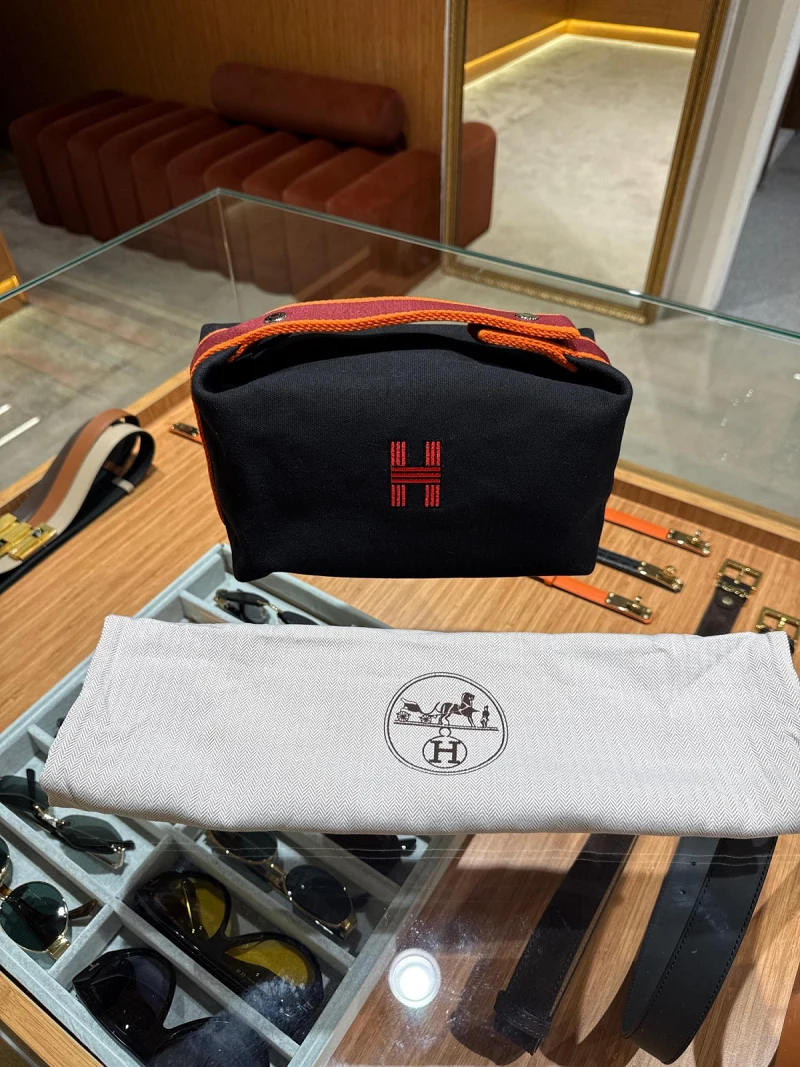 Hermes Black Pouch
