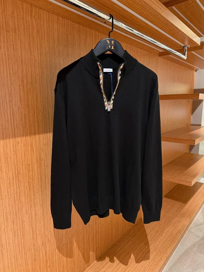 Burberry Siyah Yarım Fermuar