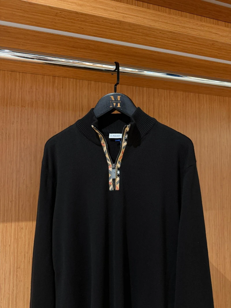 Burberry Siyah Yarım Fermuar