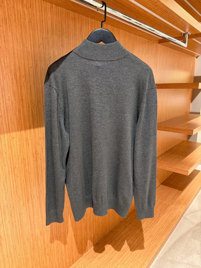 Burberry Gri Yarım Fermuar