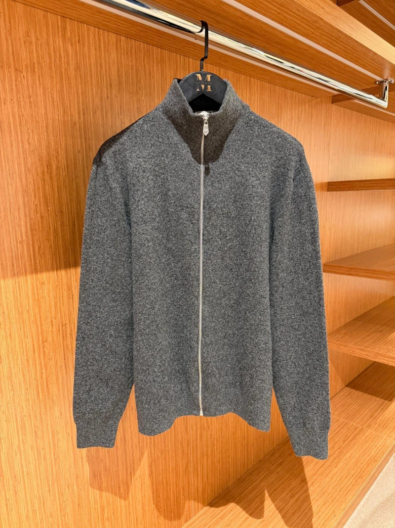 Hermes Zipped Hırka Grey