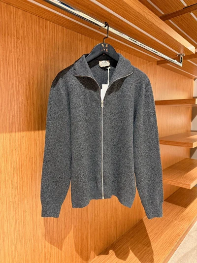 Hermes Zipped Hırka Grey