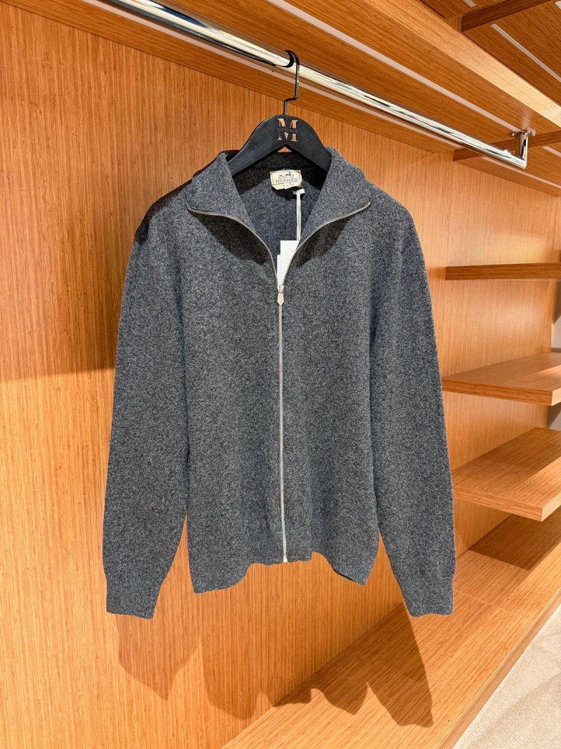 Hermes Zipped Hırka Grey