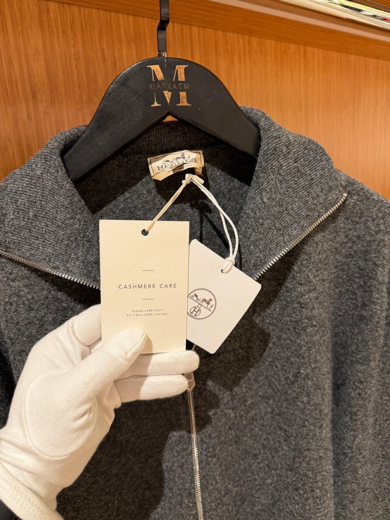 Hermes Zipped Hırka Grey