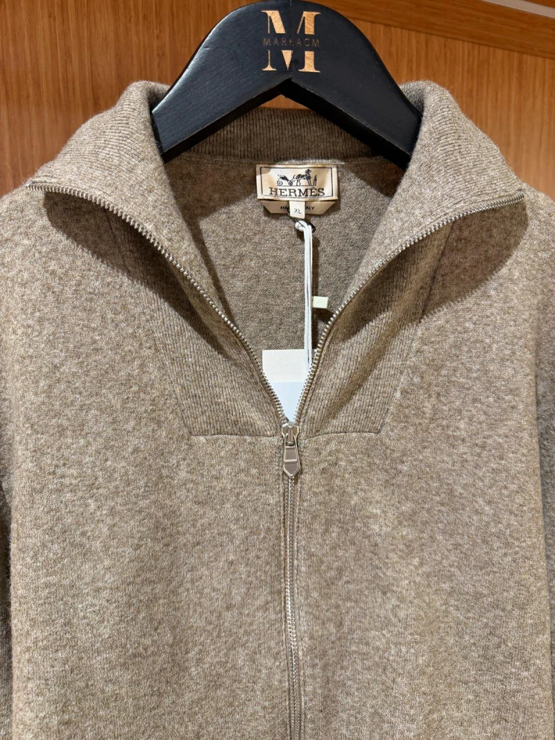 Hermes Zipped Hırka Nude