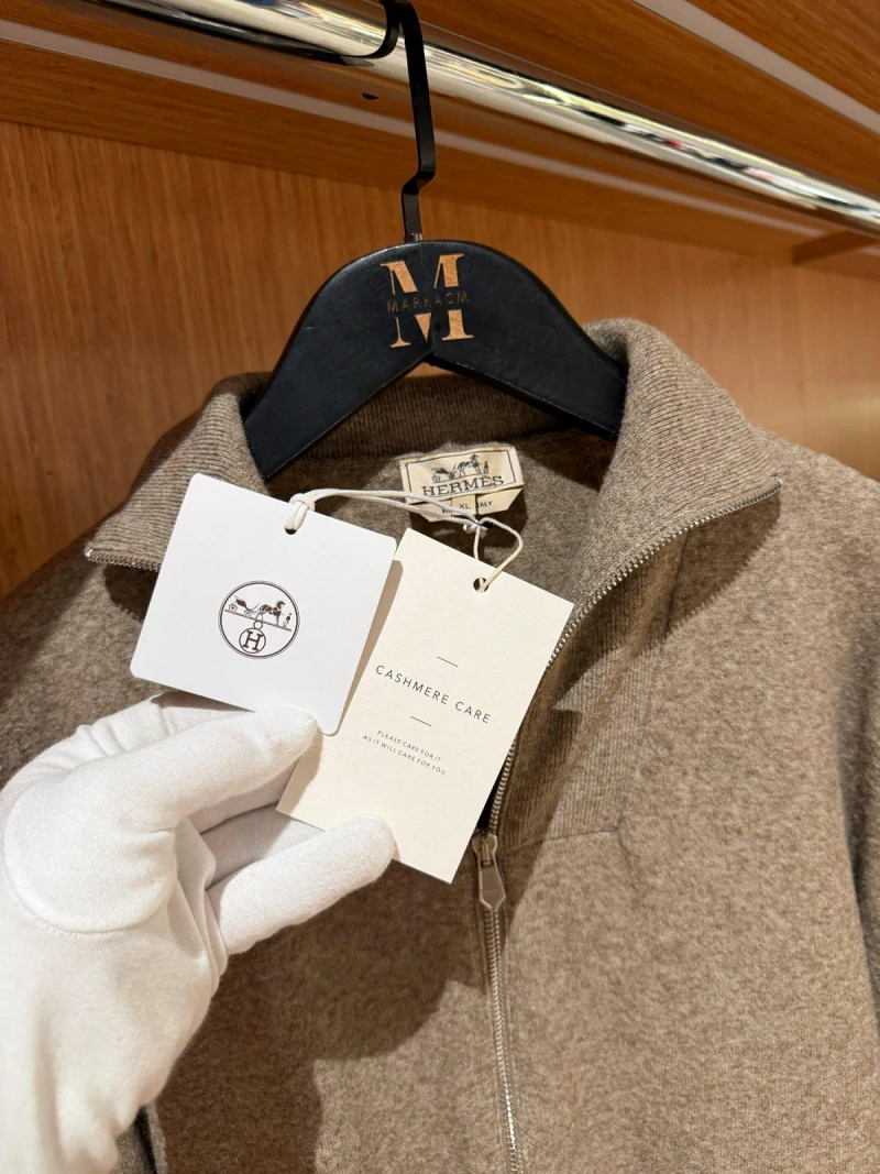 Hermes Zipped Hırka Nude