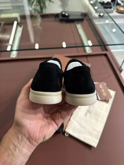 Loro Piana Siyah Loafer