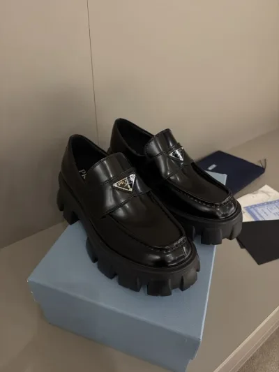 Prada Brushed leather Monolith MEN