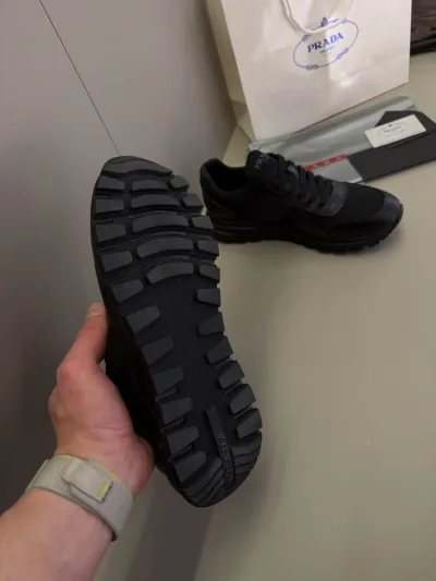 Prada siyah logo sneakers