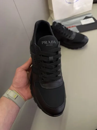 Prada siyah logo sneakers